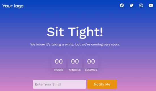 Countdown Widgets for Website Maintenance