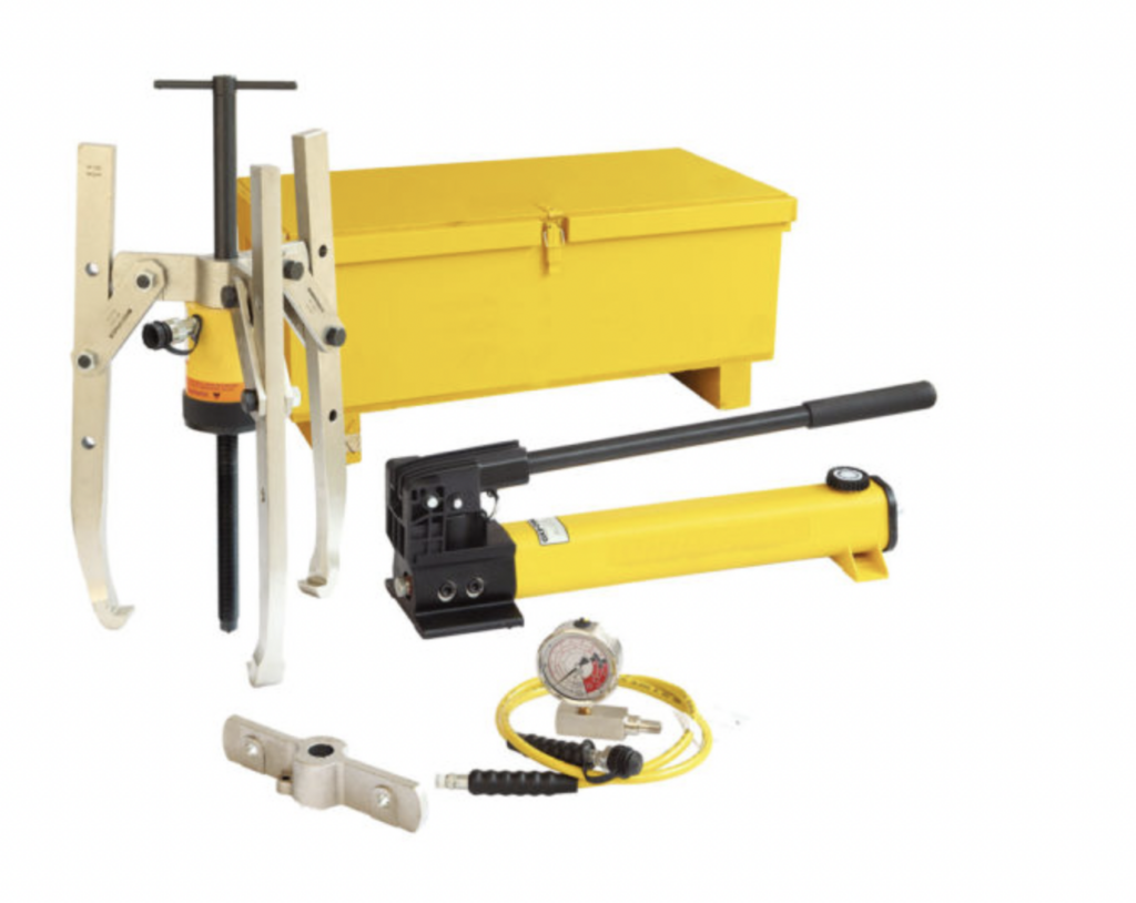 How to correctly use different combinations of hydraulic puller sets