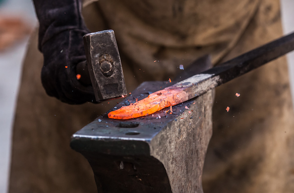 The art of blacksmithing in the hands of a student: From technique to creativity